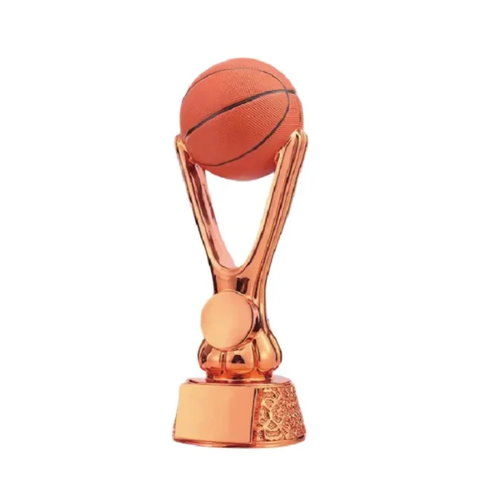 Painted basketball trophy Bronze